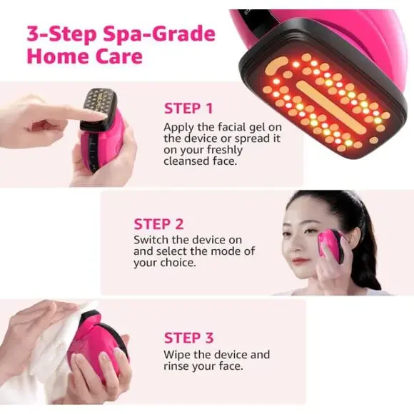 IFAE Microcurrent Facial Device Face Lift 3 in 1 Light Therapy. NWB